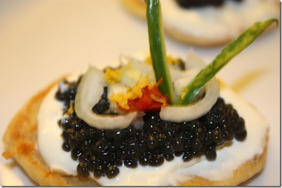 Blinis med belugakaviar